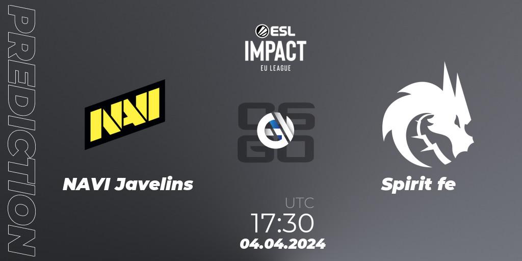 NAVI Javelins - Spirit fe: прогноз. 04.04.24, CS2 (CS:GO), ESL Impact League Season 5: Europe