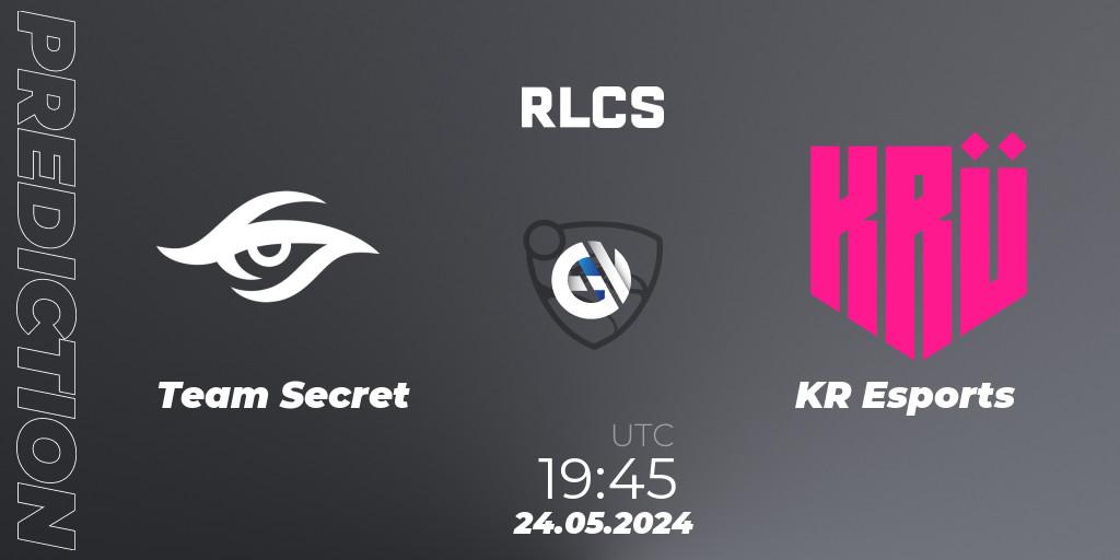 Team Secret - KRÜ Esports: прогноз. 25.05.2024 at 22:00, Rocket League, RLCS 2024 - Major 2: SAM Open Qualifier 6