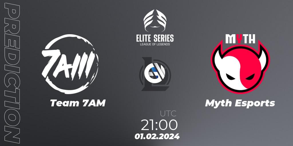 Team 7AM - Myth Esports: прогноз. 01.02.2024 at 21:00, LoL, Elite Series Spring 2024