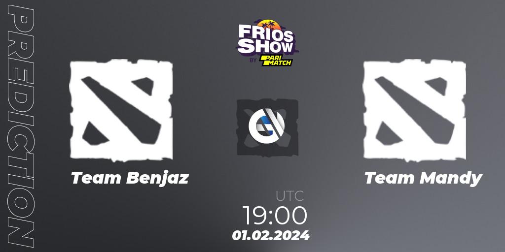 Team Benjaz - Team Mandy: прогноз. 01.02.2024 at 19:00, Dota 2, Frios Show 2