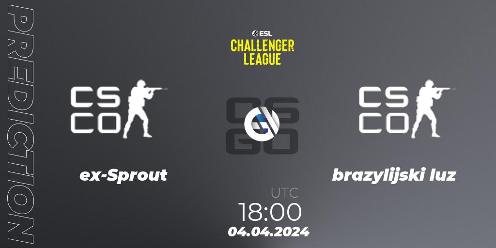 ex-Sprout - brazylijski luz: прогноз. 04.04.2024 at 18:00, Counter-Strike (CS2), ESL Challenger League Season 47: Europe