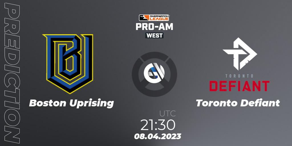 Boston Uprising - Toronto Defiant: прогноз. 08.04.2023 at 21:15, Overwatch, Overwatch League 2023 - Pro-Am