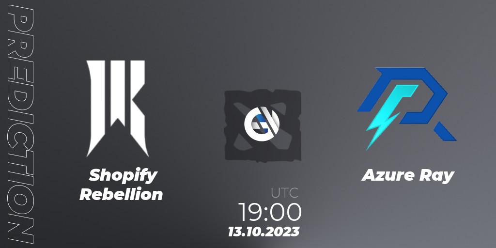 Shopify Rebellion - Azure Ray: прогноз. 13.10.23, Dota 2, The International 2023 - Group Stage