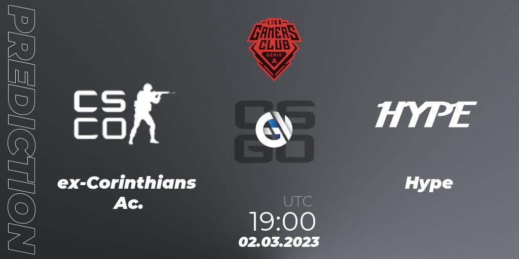 ex-Corinthians Ac. - Hype: прогноз. 02.03.23, CS2 (CS:GO), Gamers Club Liga Série A: February 2023