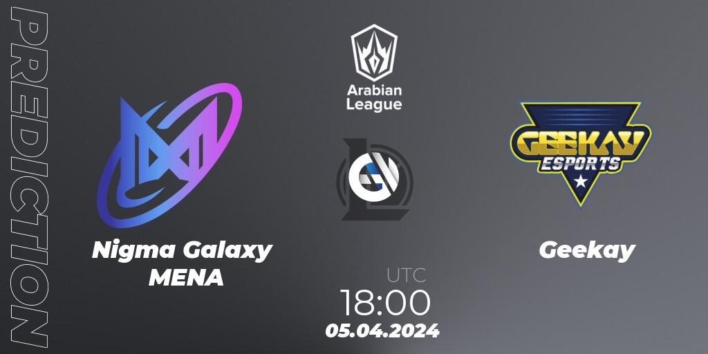 Nigma Galaxy MENA - Geekay: прогноз. 05.04.24, LoL, Arabian League Spring 2024