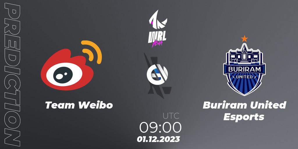 Team Weibo - Buriram United Esports: прогноз. 01.12.23, Wild Rift, WRL Asia 2023 - Season 2 - Regular Season