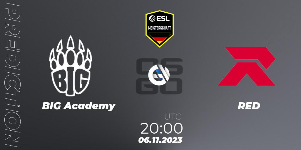 BIG Academy - RED: прогноз. 06.11.23, CS2 (CS:GO), ESL Meisterschaft: Autumn 2023