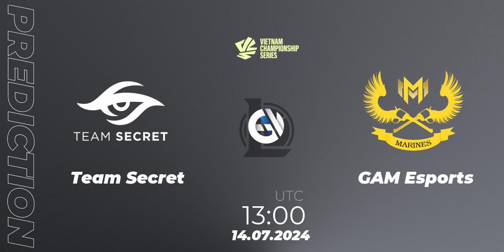 Team Secret - GAM Esports: прогноз. 03.08.2024 at 13:00, LoL, VCS Summer 2024 - Group Stage