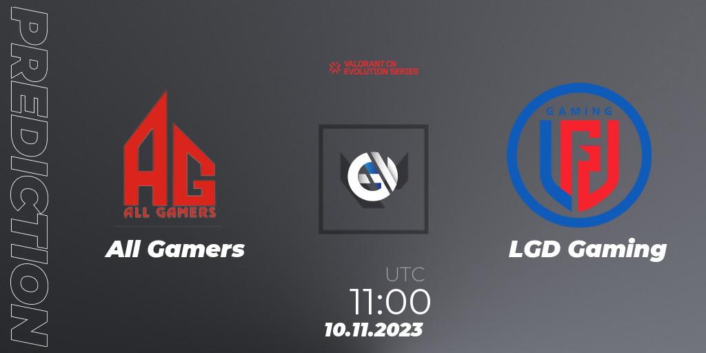 All Gamers - LGD Gaming: прогноз. 10.11.23, VALORANT, VALORANT China Evolution Series Act 3: Heritability - Play-In