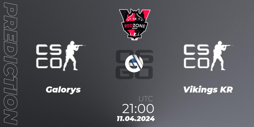 Galorys - Vikings KR: прогноз. 11.04.24, CS2 (CS:GO), RedZone PRO League 2024 Season 2