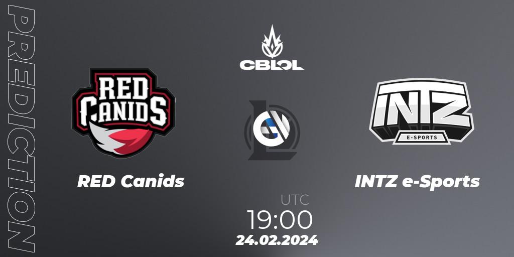 RED Canids - INTZ e-Sports: прогноз. 24.02.24, LoL, CBLOL Split 1 2024 - Group Stage