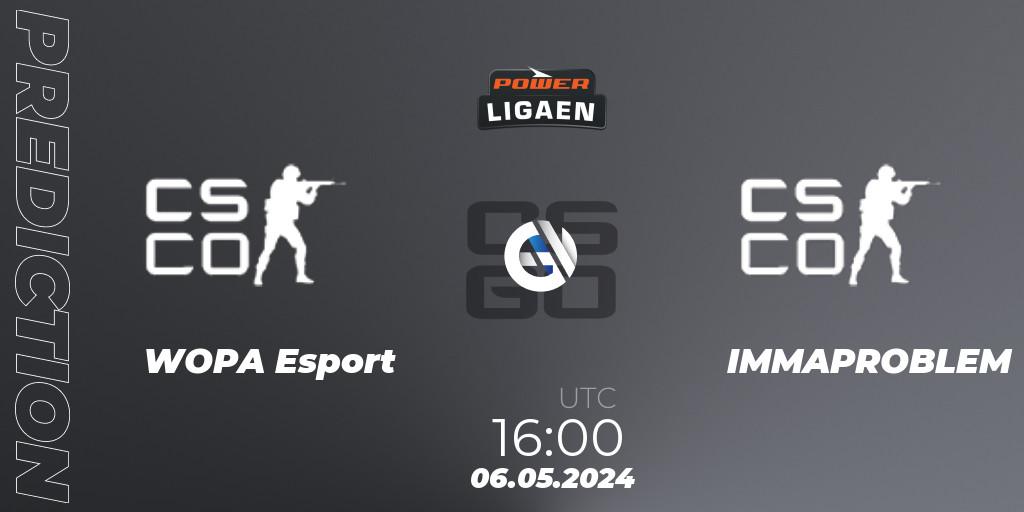 WOPA Esport - IMMAPROBLEM: прогноз. 06.05.2024 at 16:00, Counter-Strike (CS2), Dust2.dk Ligaen Season 26