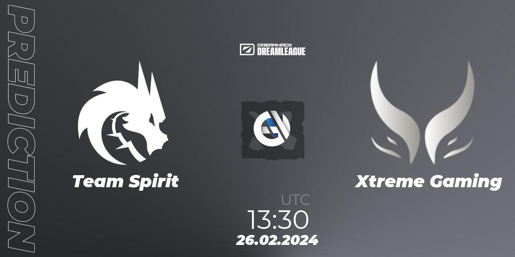 Team Spirit - Xtreme Gaming: прогноз. 26.02.2024 at 13:25, Dota 2, DreamLeague Season 22