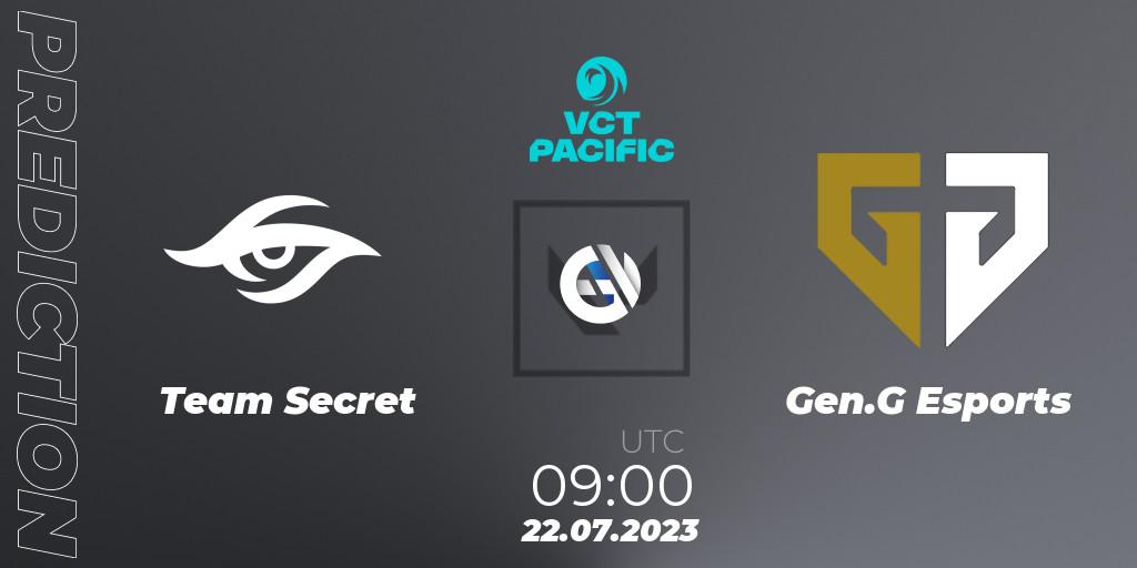 Team Secret - Gen.G Esports: прогноз. 22.07.2023 at 08:00, VALORANT, VALORANT Champions Tour 2023: Pacific Last Chance Qualifier