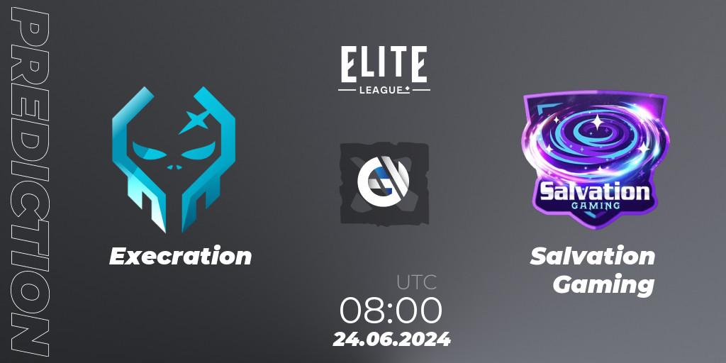 Execration - Salvation Gaming: прогноз. 24.06.2024 at 08:45, Dota 2, Elite League Season 2: Southeast Asia Closed Qualifier