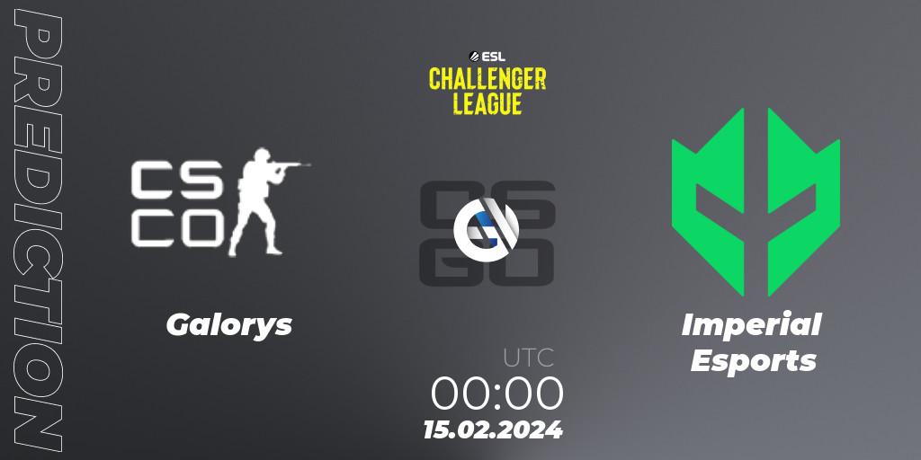 Galorys - Imperial Esports: прогноз. 16.02.2024 at 18:15, Counter-Strike (CS2), ESL Challenger League Season 47: South America