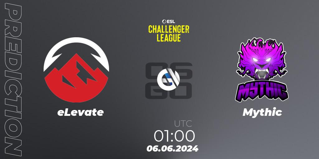 eLevate - Mythic: прогноз. 06.06.2024 at 01:00, Counter-Strike (CS2), ESL Challenger League Season 47: North America