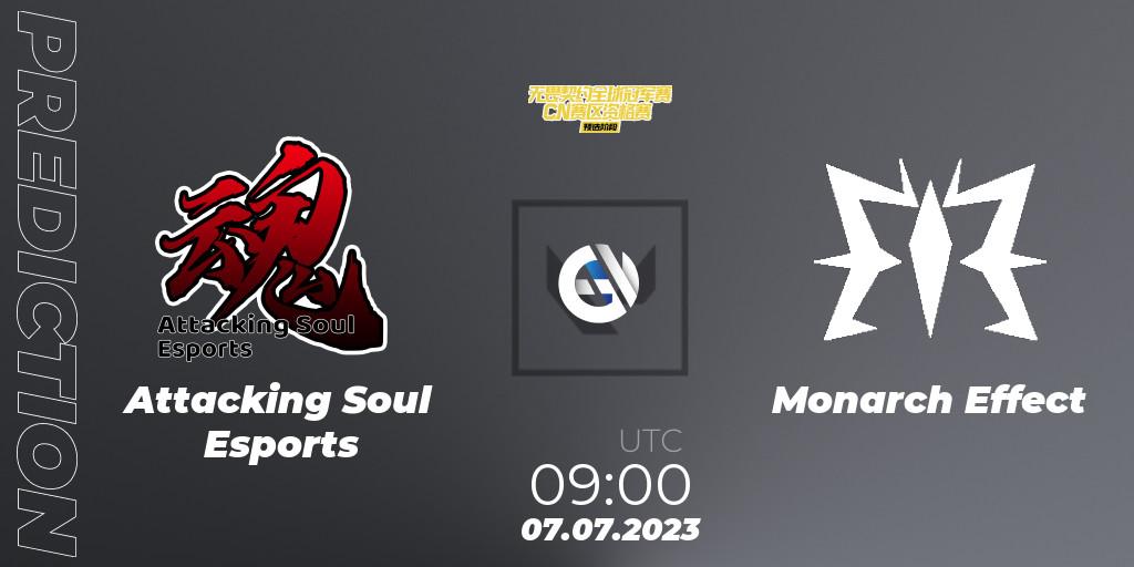 Attacking Soul Esports - Monarch Effect: прогноз. 07.07.23, VALORANT, VALORANT Champions Tour 2023: China Qualifier
