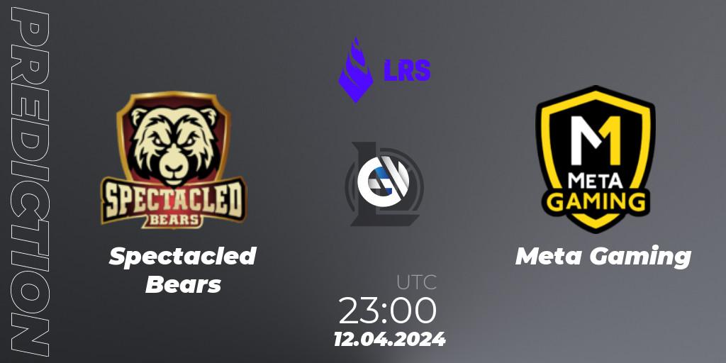 Spectacled Bears - Meta Gaming: прогноз. 12.04.24, LoL, Liga Regional Sur 2024