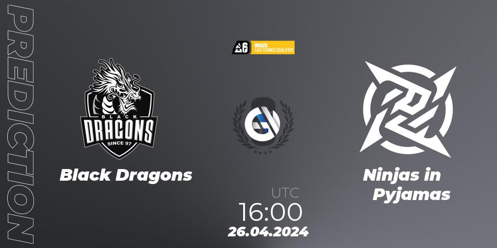 Black Dragons - Ninjas in Pyjamas: прогноз. 26.04.24, Rainbow Six, Brazil League 2024 - Stage 1: Last Chance Qualifier