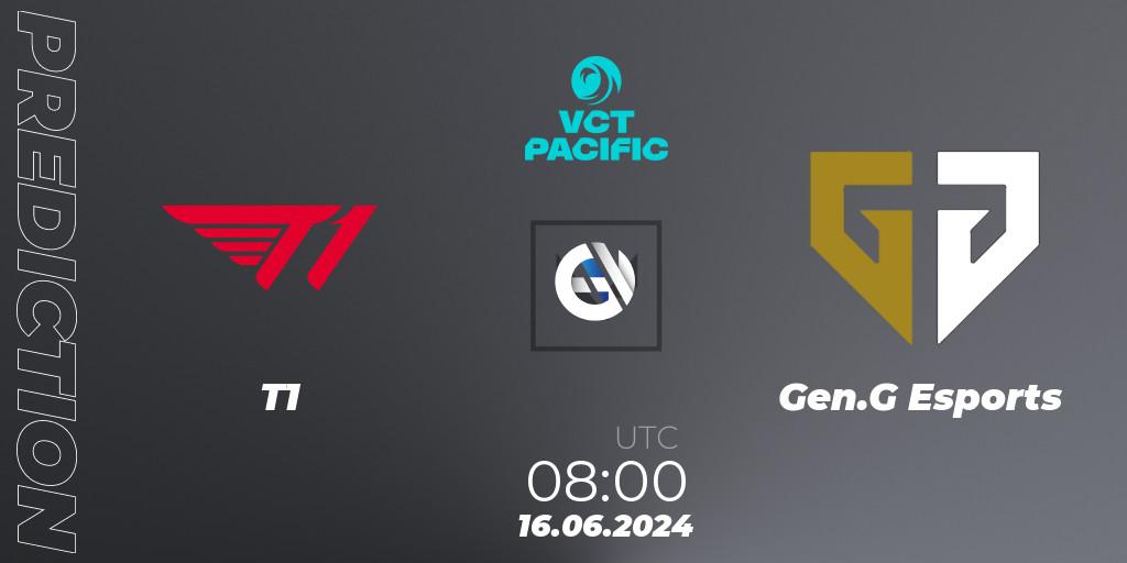 T1 - Gen.G Esports: прогноз. 16.06.2024 at 08:00, VALORANT, VALORANT Champions Tour Pacific 2024: Stage 2 - Group Stage