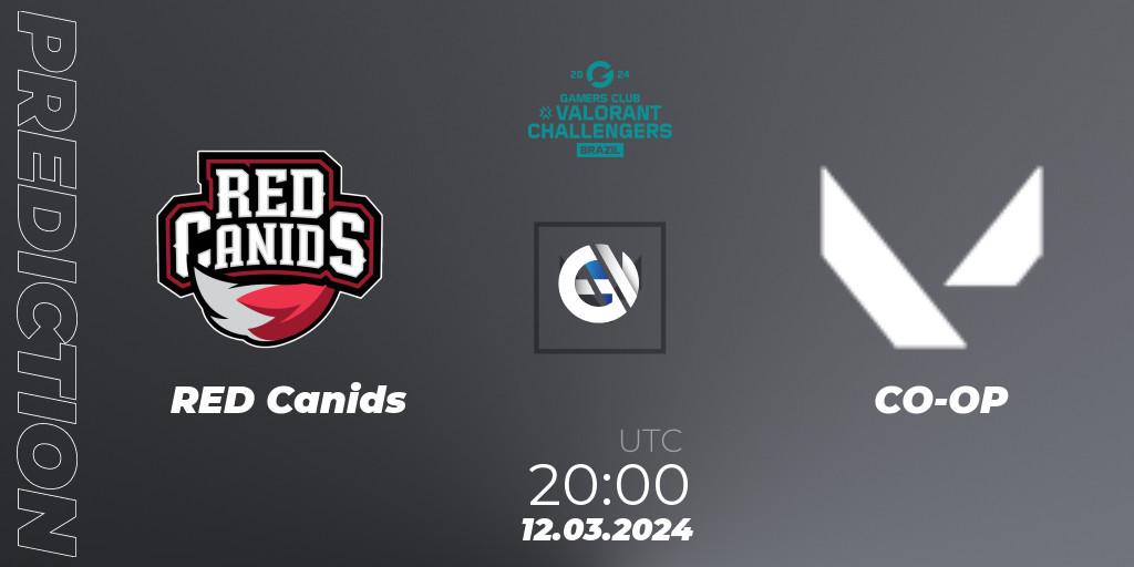 RED Canids - CO-OP: прогноз. 12.03.2024 at 20:00, VALORANT, VALORANT Challengers Brazil 2024: Split 1