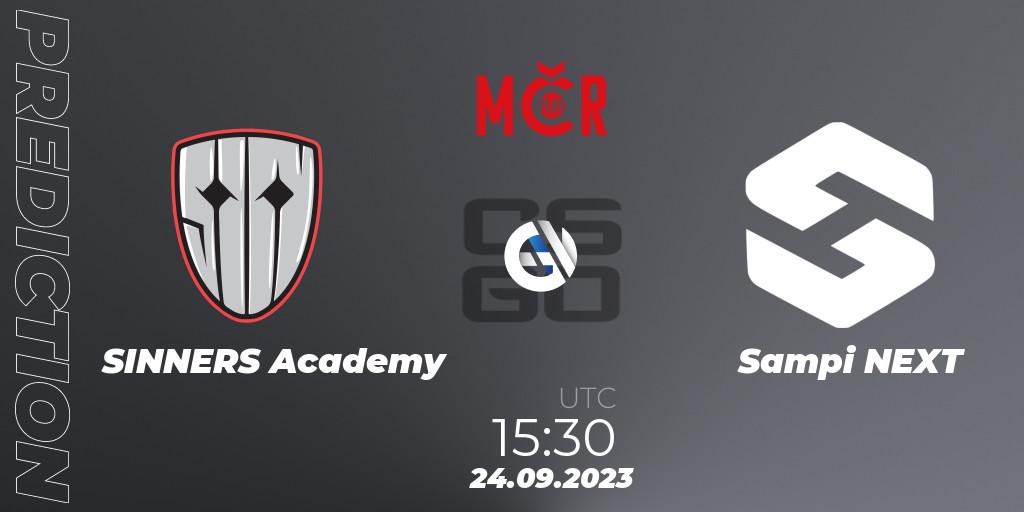 SINNERS Academy - Sampi NEXT: прогноз. 24.09.2023 at 14:30, Counter-Strike (CS2), Tipsport Cup Prague Fall 2023: Closed Qualifier
