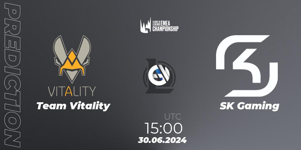 Team Vitality - SK Gaming: прогноз. 30.06.2024 at 15:00, LoL, LEC Summer 2024 - Regular Season