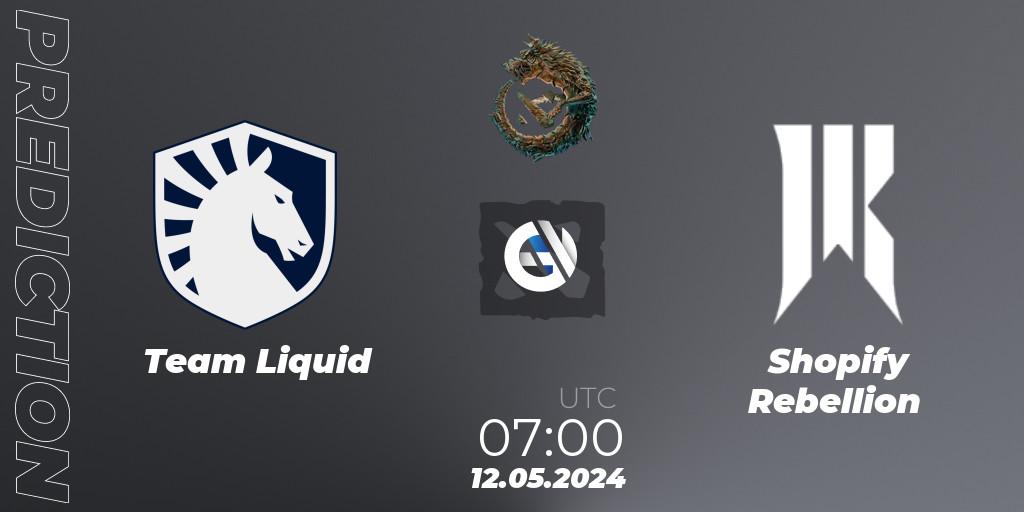 Team Liquid - Shopify Rebellion: прогноз. 12.05.24, Dota 2, PGL Wallachia Season 1 - Group Stage