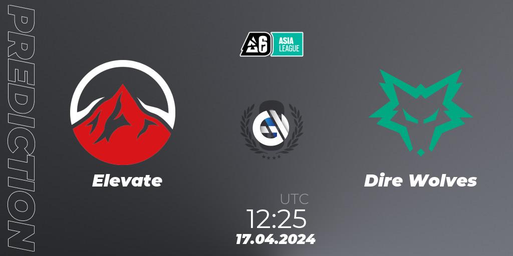 Elevate - Dire Wolves: прогноз. 17.04.24, Rainbow Six, Asia League 2024 - Stage 1
