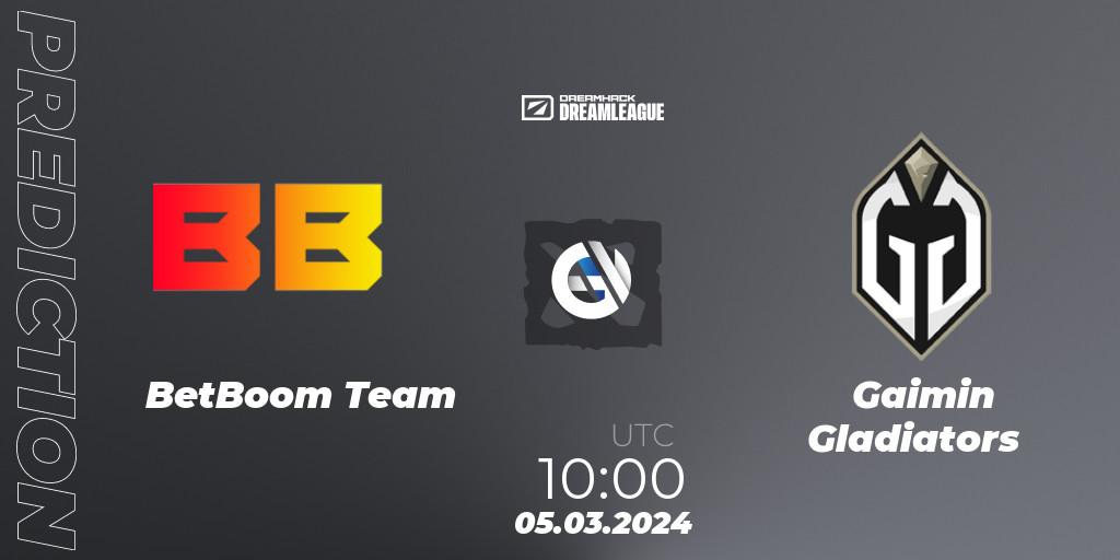 BetBoom Team - Gaimin Gladiators: прогноз. 05.03.2024 at 09:55, Dota 2, DreamLeague Season 22