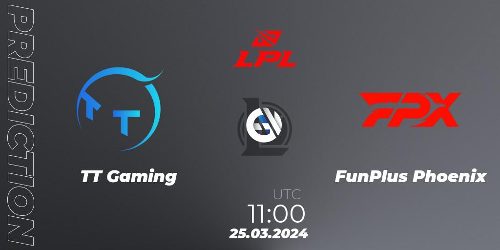 TT Gaming - FunPlus Phoenix: прогноз. 25.03.2024 at 11:00, LoL, LPL Spring 2024 - Group Stage