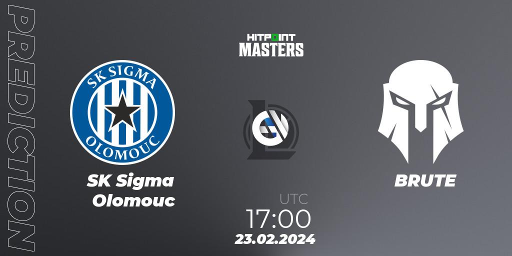 SK Sigma Olomouc - BRUTE: прогноз. 23.02.2024 at 17:00, LoL, Hitpoint Masters Spring 2024