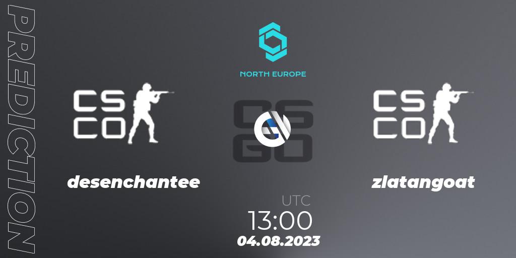 desenchantee - zlatangoat: прогноз. 04.08.2023 at 13:00, Counter-Strike (CS2), CCT North Europe Series #7: Open Qualifier