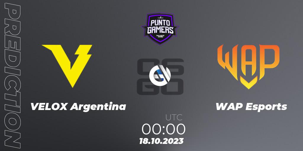 VELOX Argentina - WAP Esports: прогноз. 18.10.23, CS2 (CS:GO), Punto Gamers Cup 2023