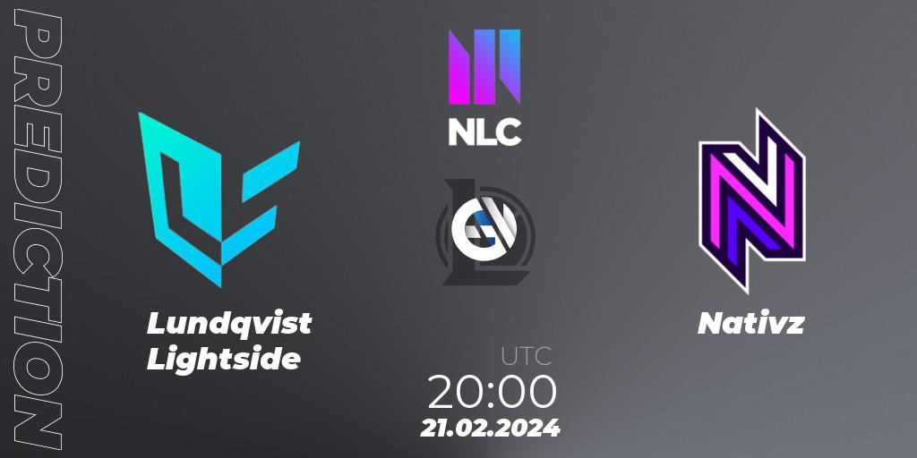 Lundqvist Lightside - Nativz: прогноз. 21.02.24, LoL, NLC 1st Division Spring 2024