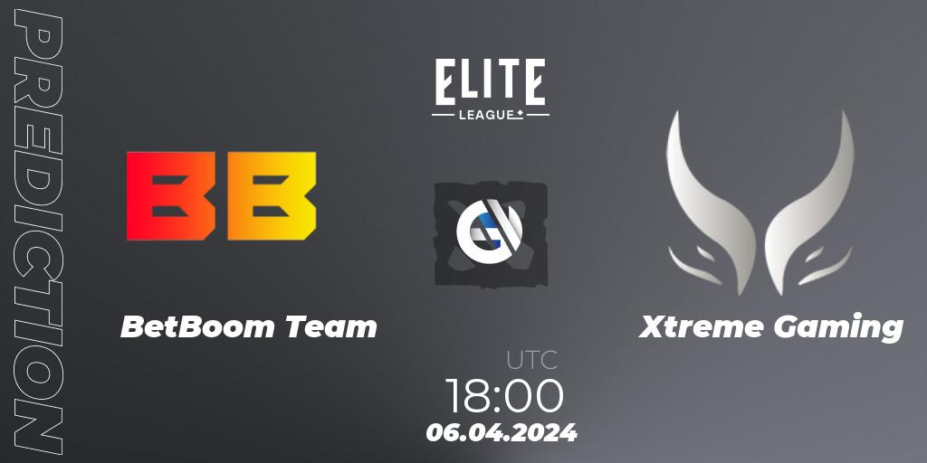 BetBoom Team - Xtreme Gaming: прогноз. 06.04.2024 at 18:19, Dota 2, Elite League: Round-Robin Stage