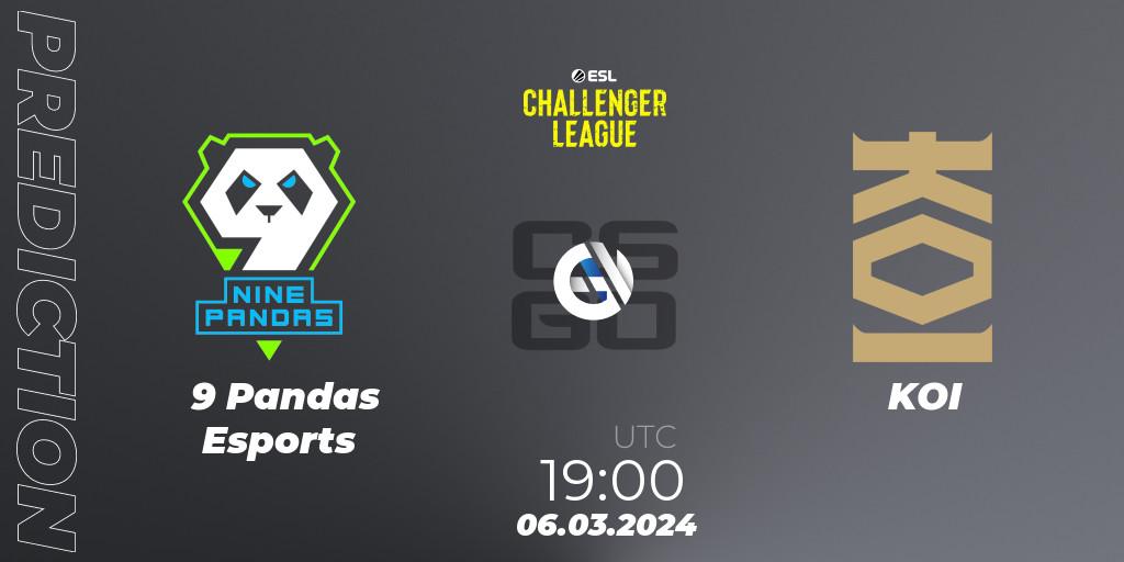9 Pandas Esports - KOI: прогноз. 06.03.24, CS2 (CS:GO), ESL Challenger League Season 47: Europe