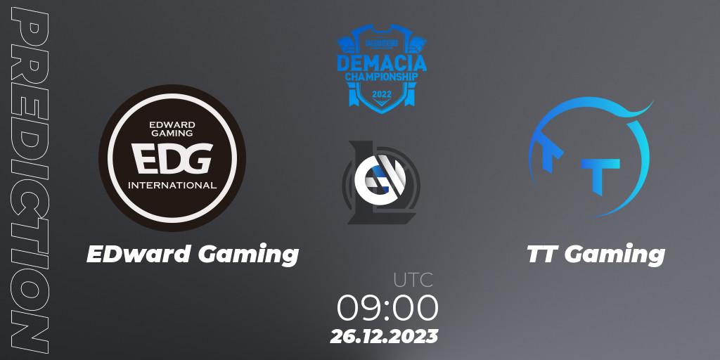 EDward Gaming - TT Gaming: прогноз. 26.12.2023 at 09:00, LoL, Demacia Cup 2023 Group Stage