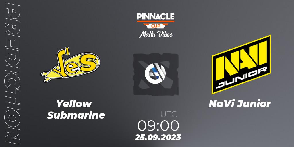 Yellow Submarine - NaVi Junior: прогноз. 25.09.2023 at 09:02, Dota 2, Pinnacle Cup: Malta Vibes #4