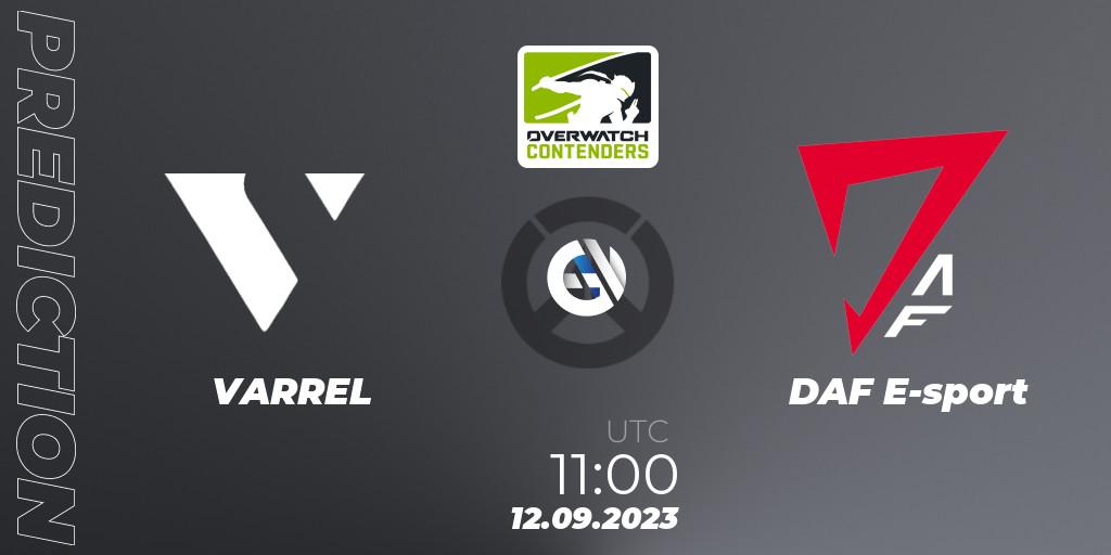 VARREL - DAF E-sport: прогноз. 12.09.2023 at 11:00, Overwatch, Overwatch Contenders 2023 Fall Series: Asia Pacific