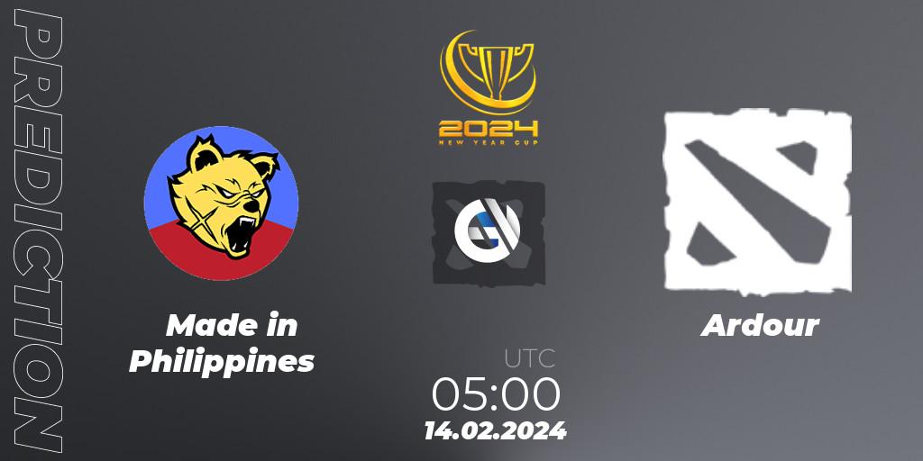 Made in Philippines - Ardour: прогноз. 14.02.2024 at 05:00, Dota 2, New Year Cup 2024