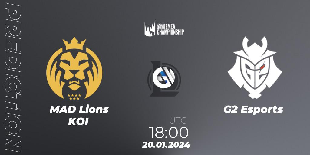 MAD Lions KOI - G2 Esports: прогноз. 20.01.24, LoL, LEC Winter 2024 - Regular Season