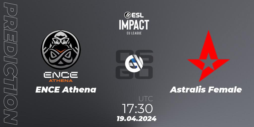 ENCE Athena - Astralis Female: прогноз. 19.04.24, CS2 (CS:GO), ESL Impact League Season 5: Europe