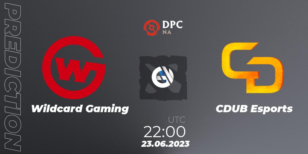 Wildcard Gaming - CDUB Esports: прогноз. 23.06.2023 at 21:55, Dota 2, DPC 2023 Tour 3: NA Division II (Lower)