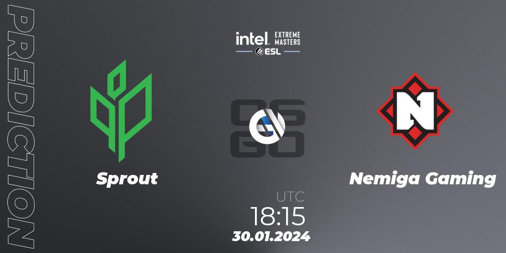 Sprout - Nemiga Gaming: прогноз. 30.01.2024 at 18:15, Counter-Strike (CS2), Intel Extreme Masters China 2024: European Open Qualifier #2