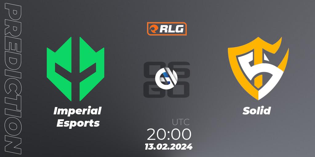 Imperial Esports - Solid: прогноз. 13.02.2024 at 20:00, Counter-Strike (CS2), RES Latin American Series #1