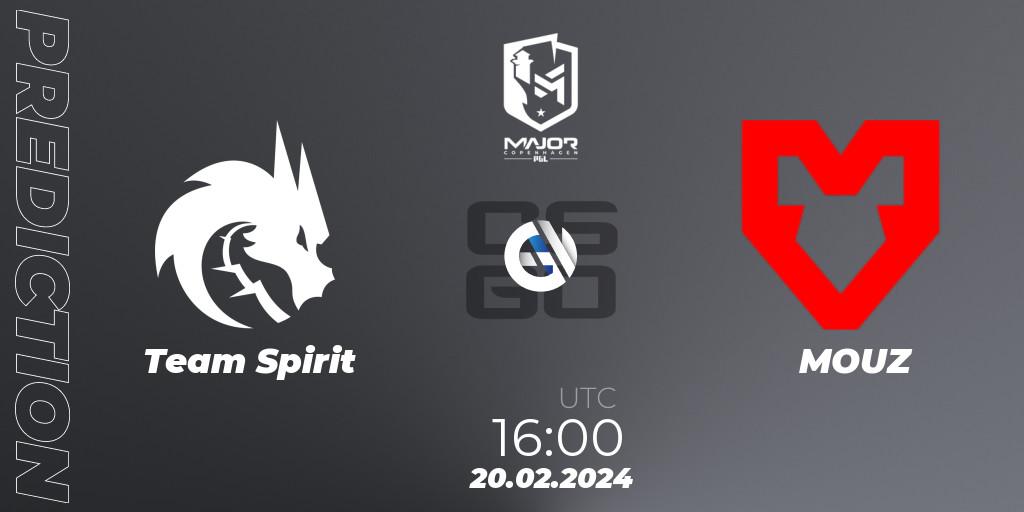 Team Spirit - MOUZ: прогноз. 20.02.2024 at 16:25, Counter-Strike (CS2), PGL CS2 Major Copenhagen 2024: European RMR B