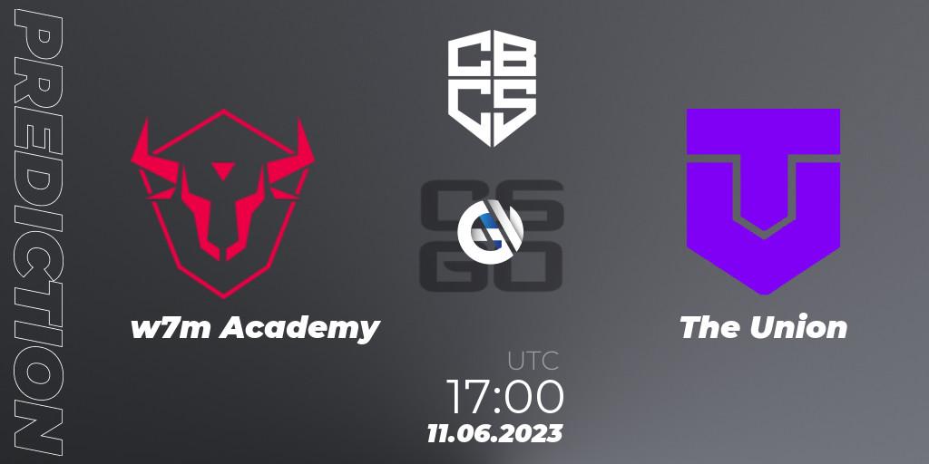 w7m Academy - The Union: прогноз. 11.06.2023 at 17:00, Counter-Strike (CS2), CBCS 2023 Season 1: Open Qualifier #2