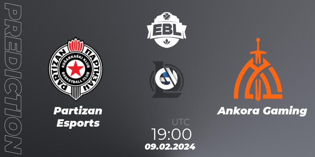 Partizan Esports - Ankora Gaming: прогноз. 09.02.2024 at 19:00, LoL, Esports Balkan League Season 14